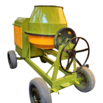 Concrete mixers machine with engine